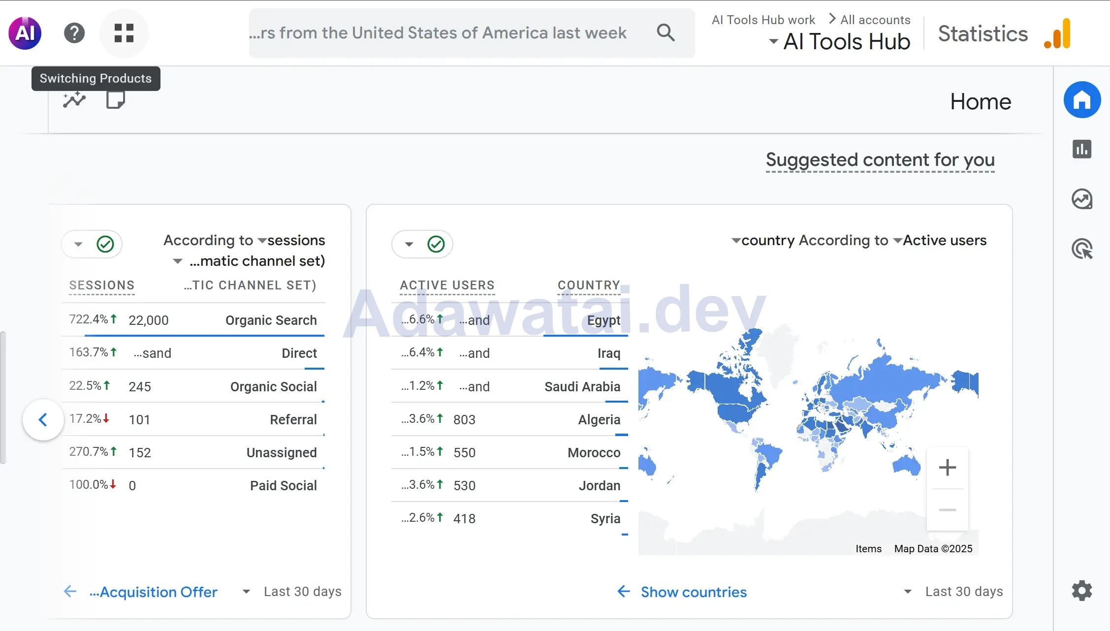 خريطة الزوار