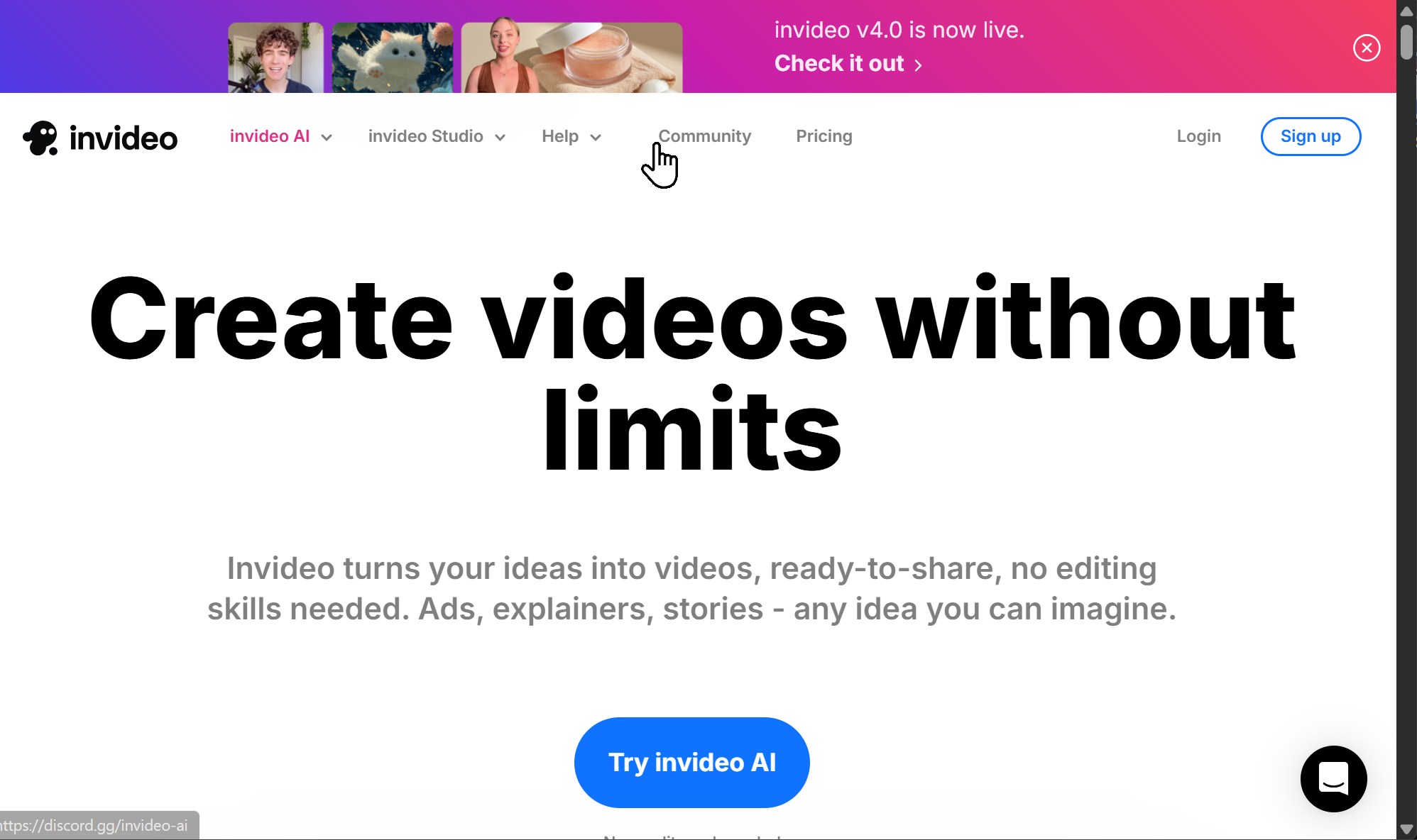 دليل أداة InVideo AI