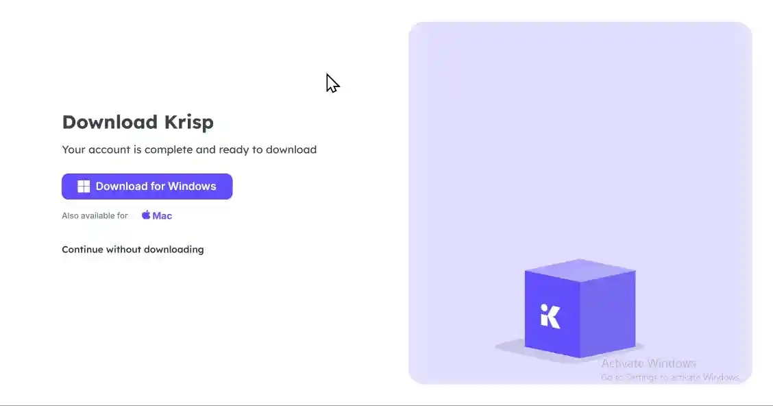 واجهة Krisp AI المتقدمة