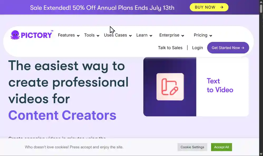 دليل أداة Pictory