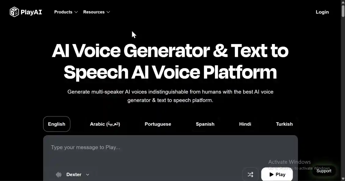 دليل أداة Play.ht