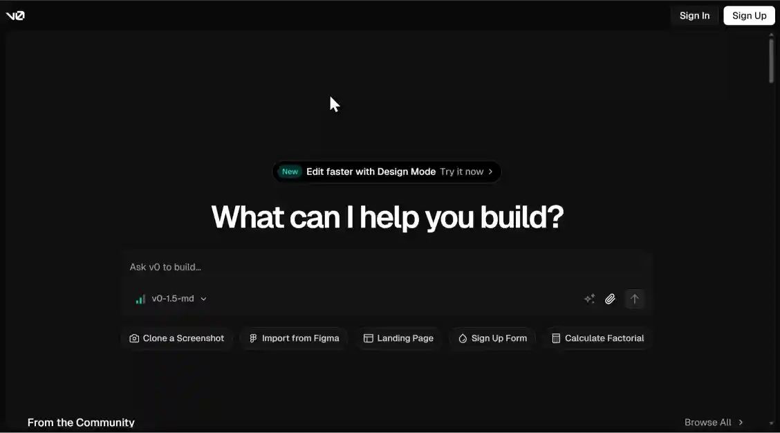 دليل أداة v0.dev