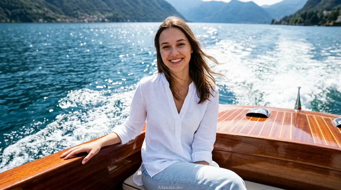 Vintage Speedboat Portrait — Alternate Entry